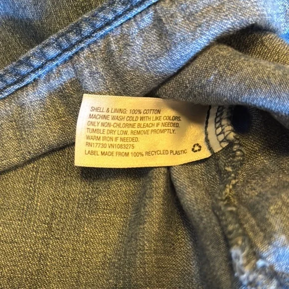 Merona Blue Denim Sleeveless Dress M - Picture 6 of 8